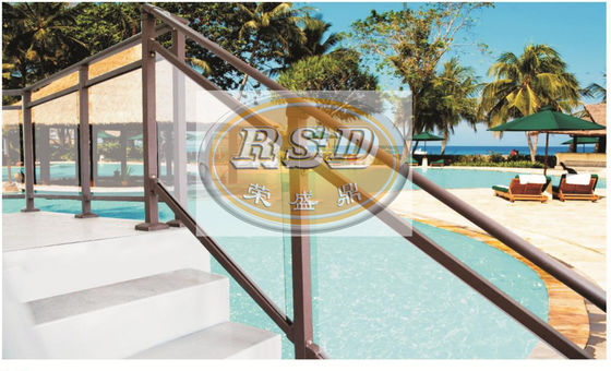 Modern Safety Glass Balcony Balustrade , 10-12mm Glass Railing For Outdoor Decks