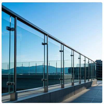 Anti Rust Stainless Steel And Glass Balcony Railings Fencing UV Resistant Outdoor