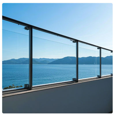 Customizable Tempered Glass Balcony Railing Thermal Noise Insulation For Villa Staircase