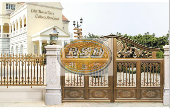 Anodized Finish Ornamental Aluminum Entry Gates For Luxury Property Enhancement