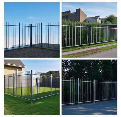 Security Galvanized Steel Fence Panels Wall Fence Corrosion Resistance Custom Design