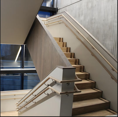 Secure Wall Mount Stair Railing Weatherproof Aluminum Steel Panels Custom Sizes