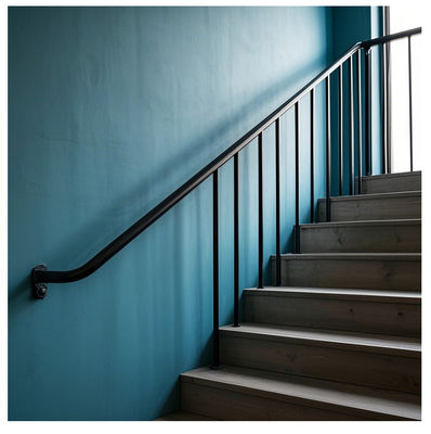 Wall Attached Stair Handrail Anti Slip Design Fire Resistant for Schools Hospitals Hotels