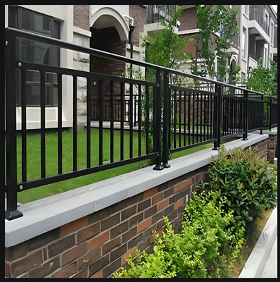Heavy Duty Zinc Steel Building Safety Railing With Hot Dipped Galvanized Steel Handrail