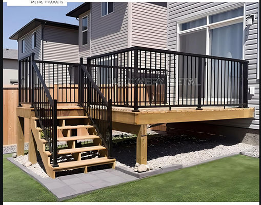 Anti Slip Aluminum Railing Systems High Strength Commercial Use Aluminum Balusters