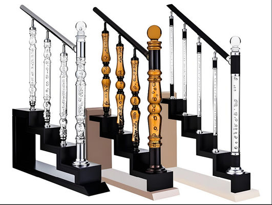 Minimalist Modern Metal Stair Railing Weather Resistant For Indoor Outdoor Use