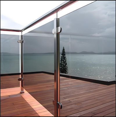 Safety Balcony Glass Railing Heat Resistant Frost Proof For Extreme Weather Areas