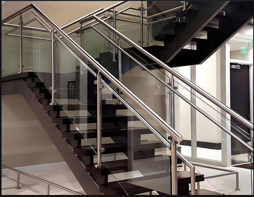Coastal Toughened Glass Balcony Railing Windproof Secure Custom Sizes Modern Style