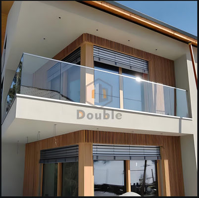 Anti Rust Stainless Steel And Glass Balcony Railings Fencing UV Resistant Outdoor