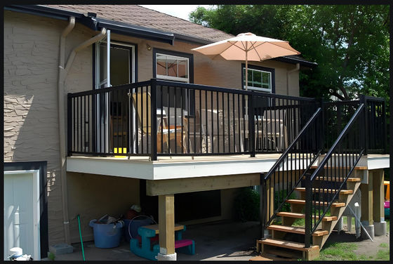 Simple Design Aluminum Guard Railing , Residential commercial balcony railing