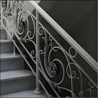 Weatherproof Aluminum Protective Railings Safety Design Powder Coated Finish
