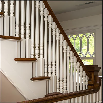 Custom Aluminum Modern Stair Railing With Anti Slip Surface Rounded Edge Protection