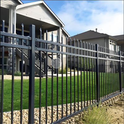 Modern Outdoor Metal Security Fence Panels Heavy Duty Steel Construction Safety Fencing