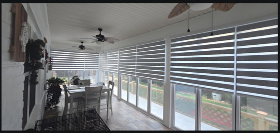 Modern Cordless Fabric Shades Noise Reducing Pet Friendly Light Filtering Shades